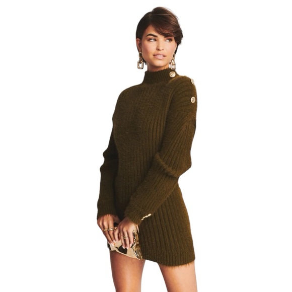 Retrofete VESEY SWEATER DRESS Green - Picture 1 of 9